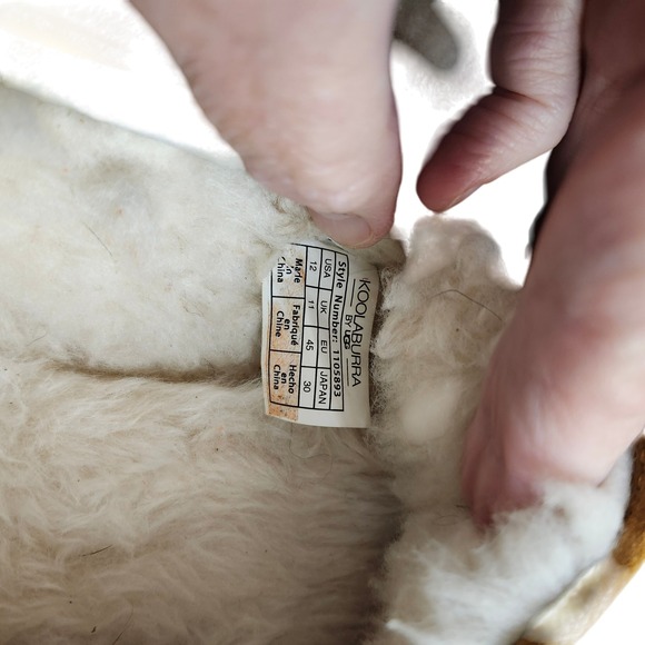 Koolaburra by UGG Womens Moccasin Slippers‎ Brown Suede Shearling Lined Sz 12 - Picture 7 of 10